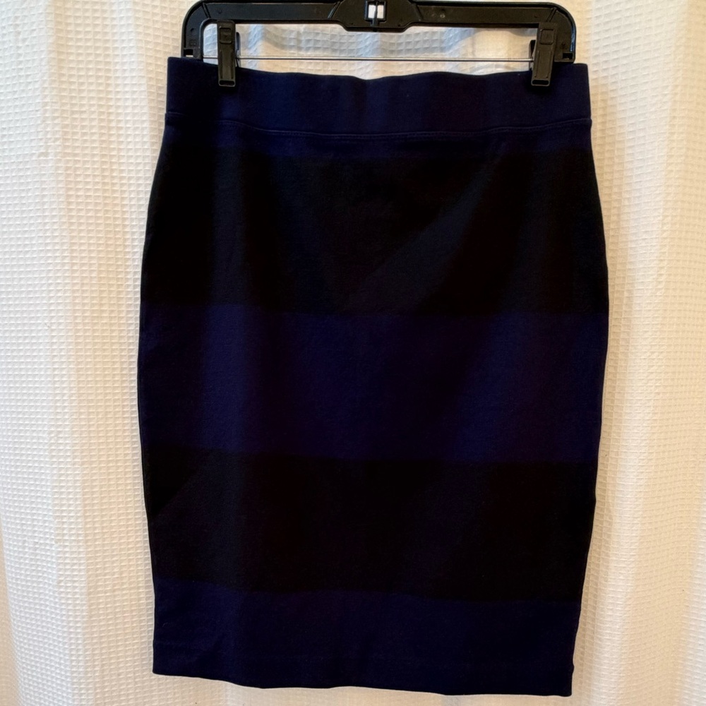 Gap Stretch Woman’s Pencil Skirt w/Zipper Color Block Blue Size M NWT